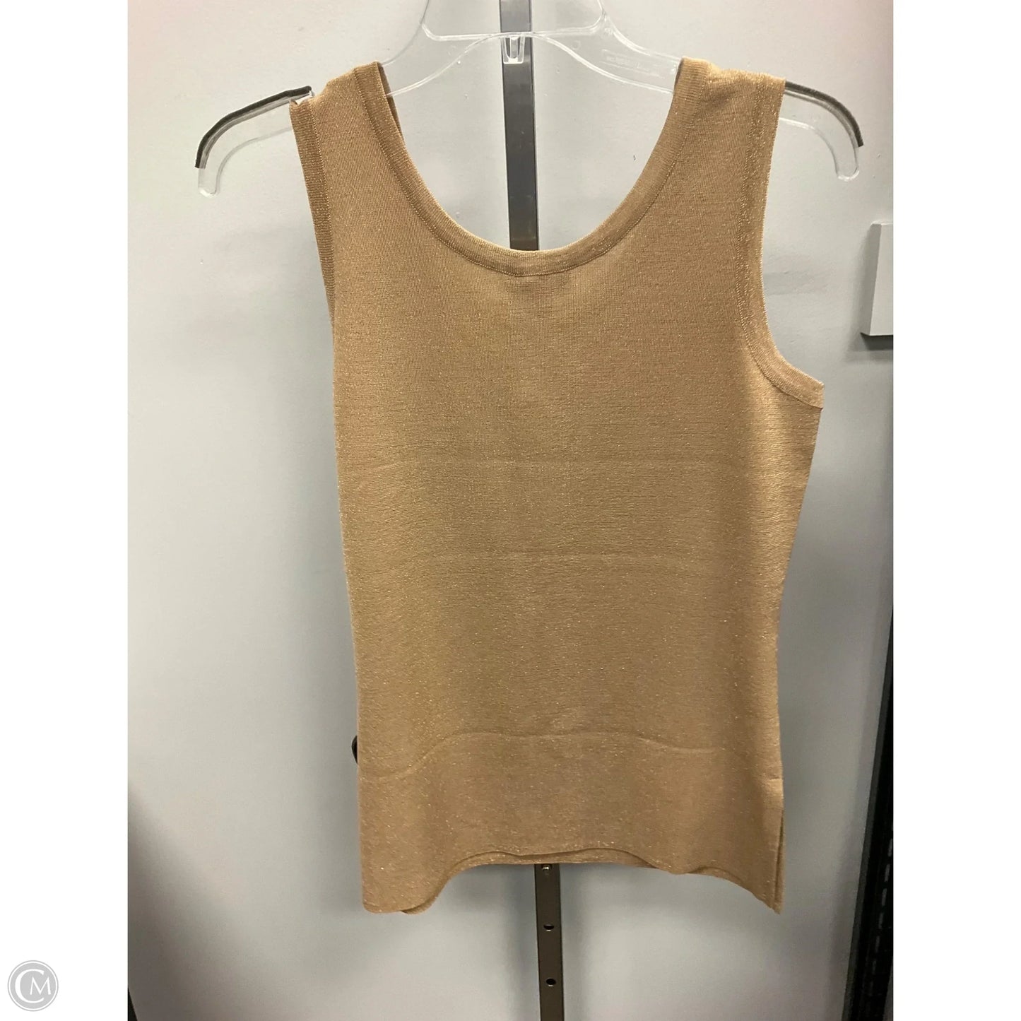Top Sleeveless By Misook In Gold, Size: Xs