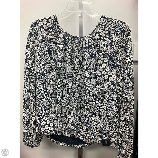 Top Long Sleeve By Tommy Hilfiger In Floral Print, Size: L