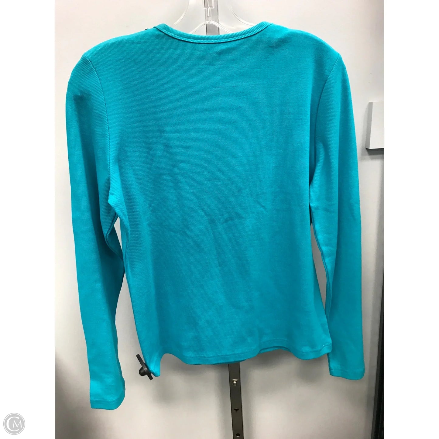 Top Long Sleeve By Cyrus In Aqua, Size: M