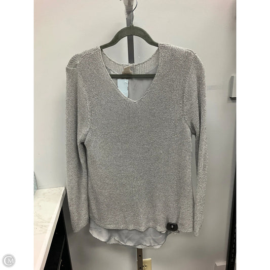 Top Long Sleeve By Chicos In Silver, Size: Xl