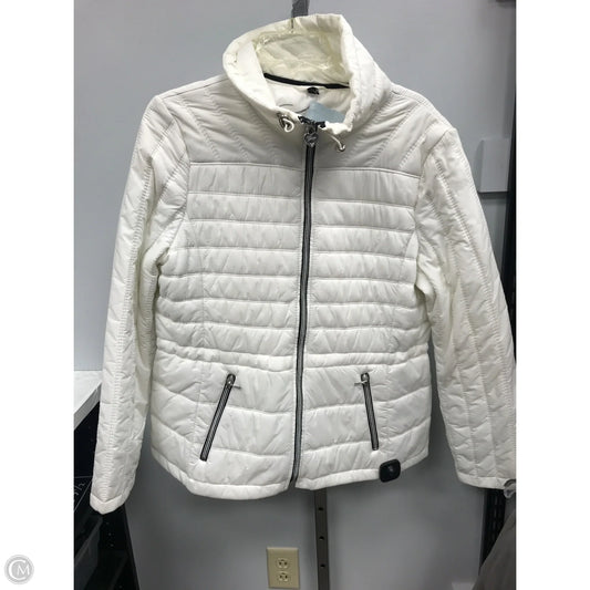 Jacket Puffer & Quilted By Guess In Cream, Size: Xl