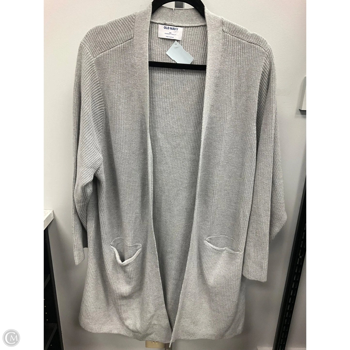 Sweater Cardigan By Old Navy In Grey, Size: Xxl