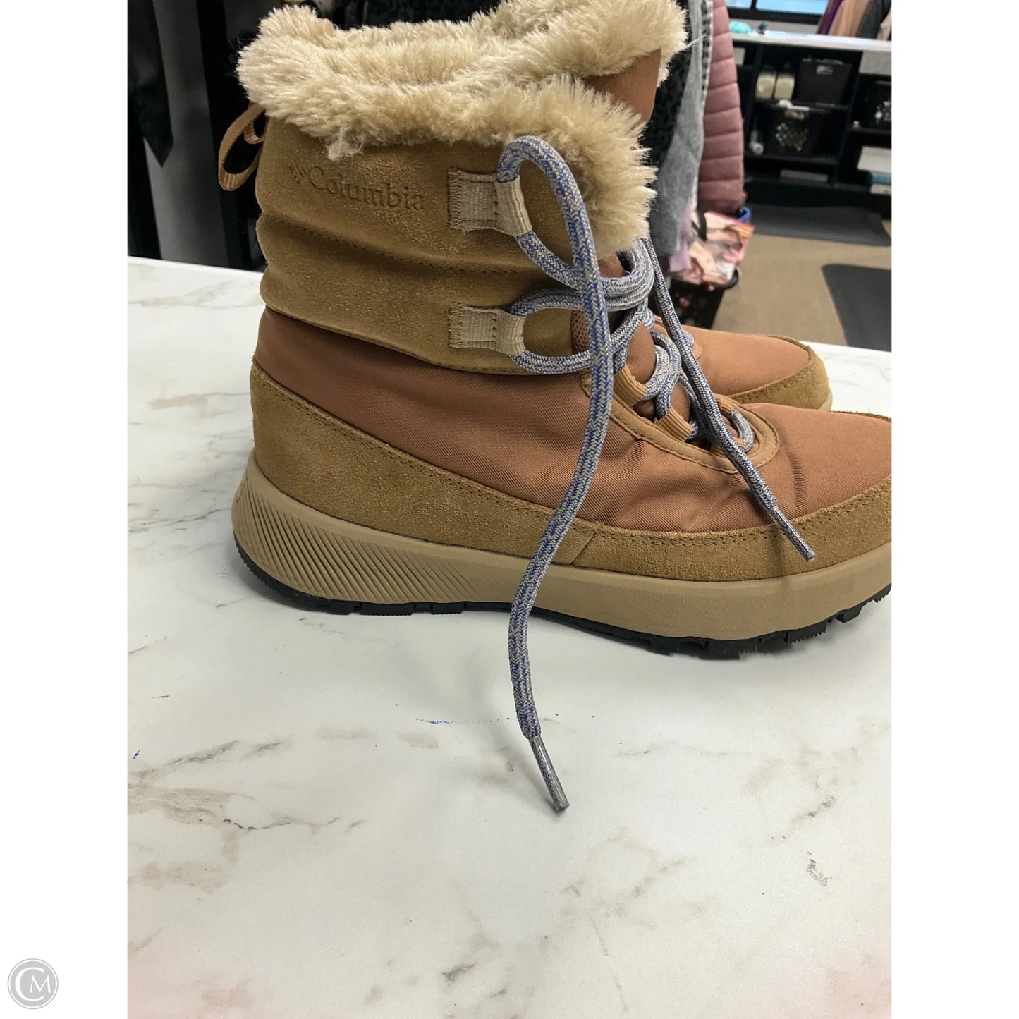 Boots Snow By Columbia In Tan, Size: 7