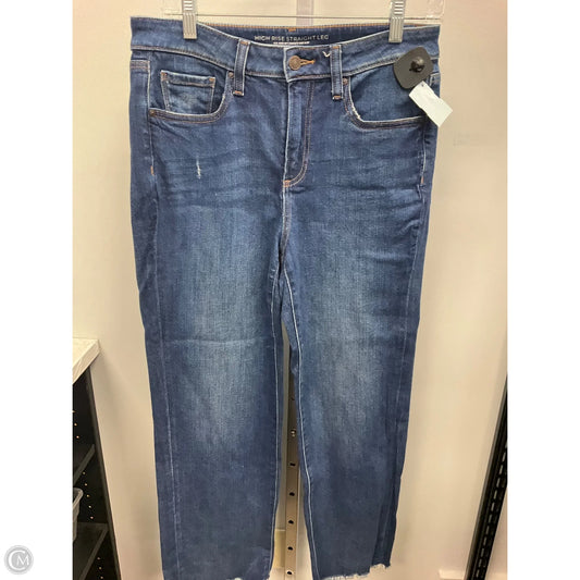 Jeans Straight By Chicos In Blue Denim, Size: 6p