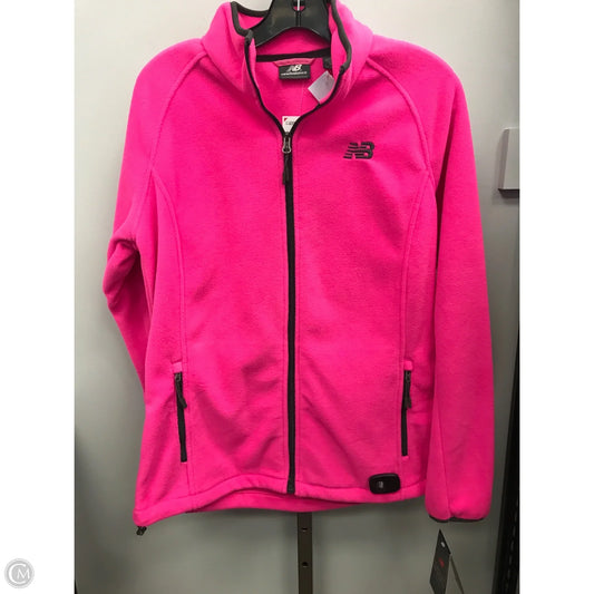 Jacket Fleece By New Balance In Pink, Size: M