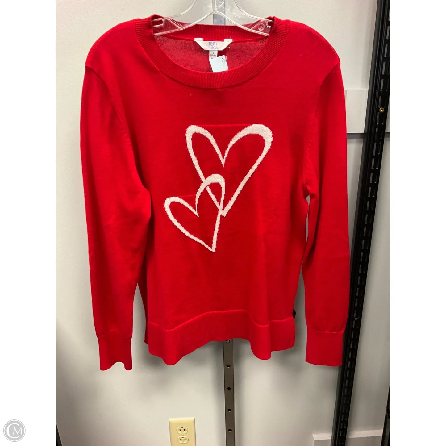 Sweater By Time And Tru In Red, Size: L