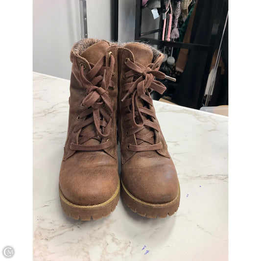 Boots Ankle Heels By Carlos By Carlos Santana In Brown, Size: 8