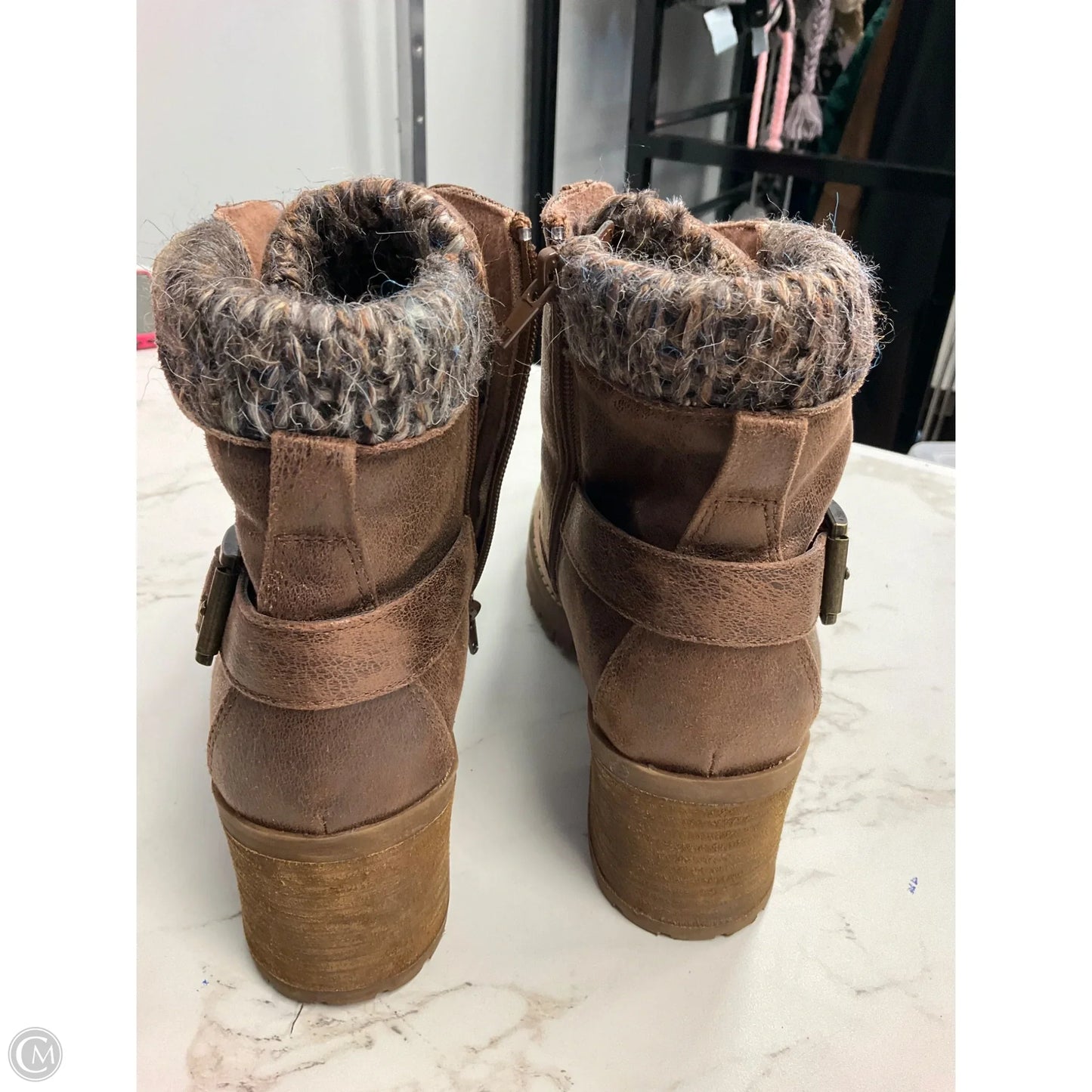 Boots Ankle Heels By Carlos By Carlos Santana In Brown, Size: 8