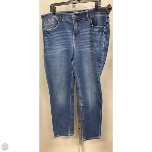 Jeans Skinny By Curve Appeal In Blue Denim, Size: 16