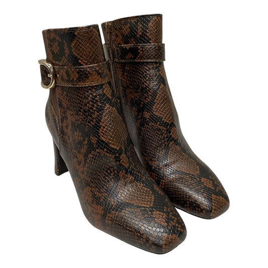 Boots Ankle Heels By Kelly And Katie In Brown, Size:11