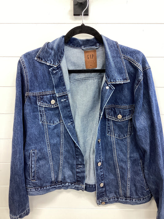 Jacket Denim By Gap In Blue Denim, Size:Xl