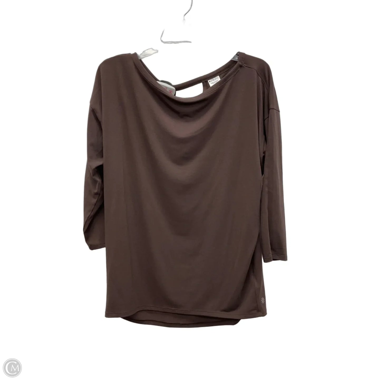 Athletic Top Long Sleeve Collar By Athleta In Brown, Size: Sp