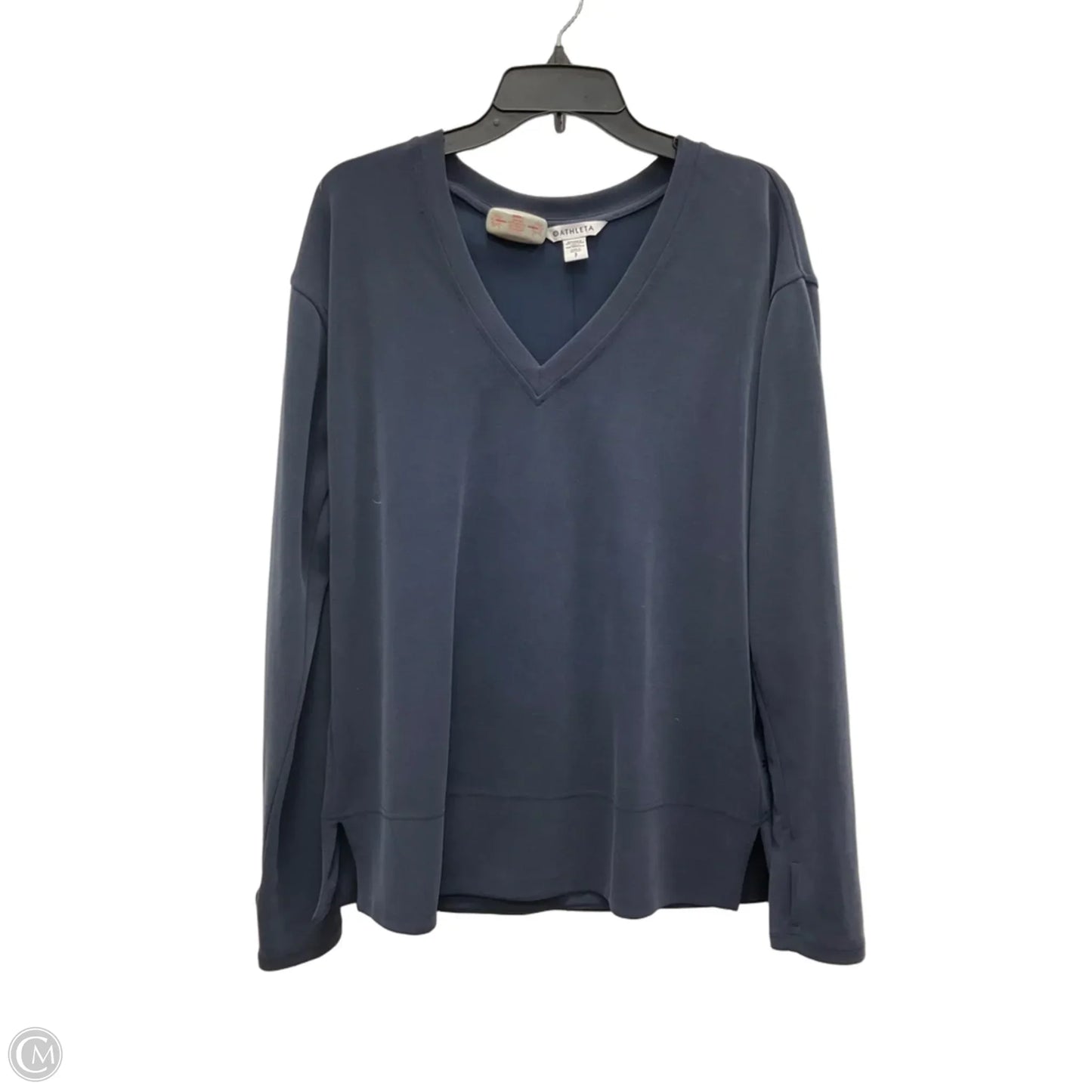 Athletic Top Long Sleeve Collar By Athleta In Blue, Size: Sp