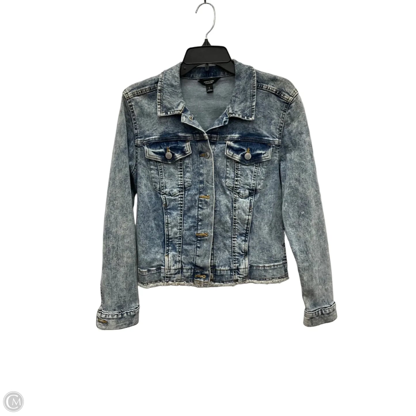 Jacket Denim By Simply Vera In Blue Denim, Size: S