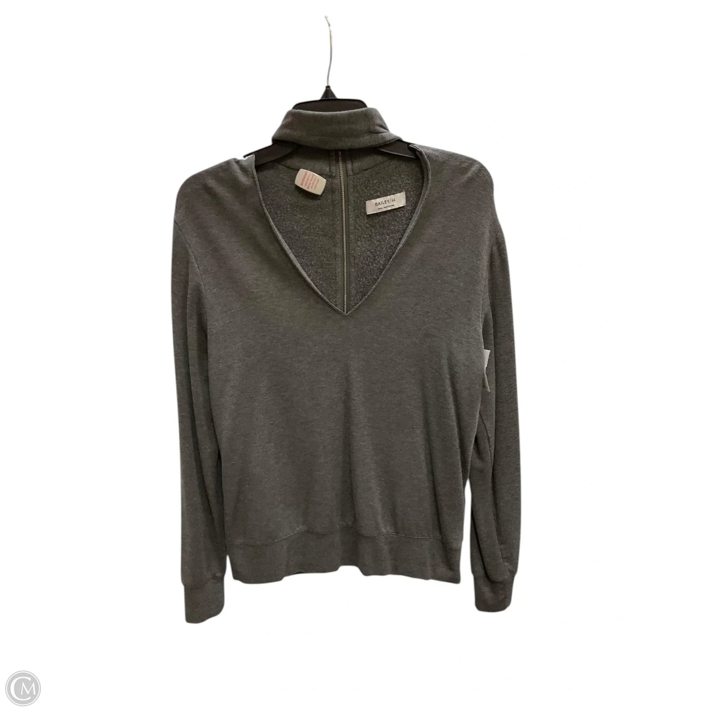 Top Long Sleeve By Bailey 44 In Grey, Size: S