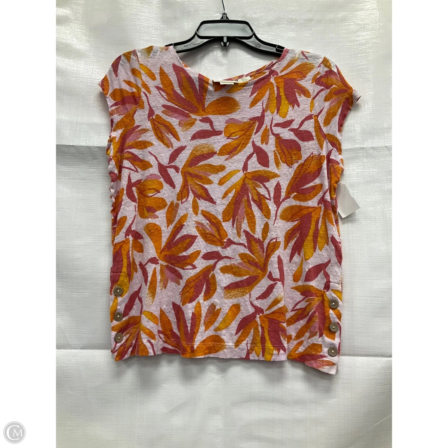 Top Short Sleeve By Cynthia Rowley In Orangepink, Size: S