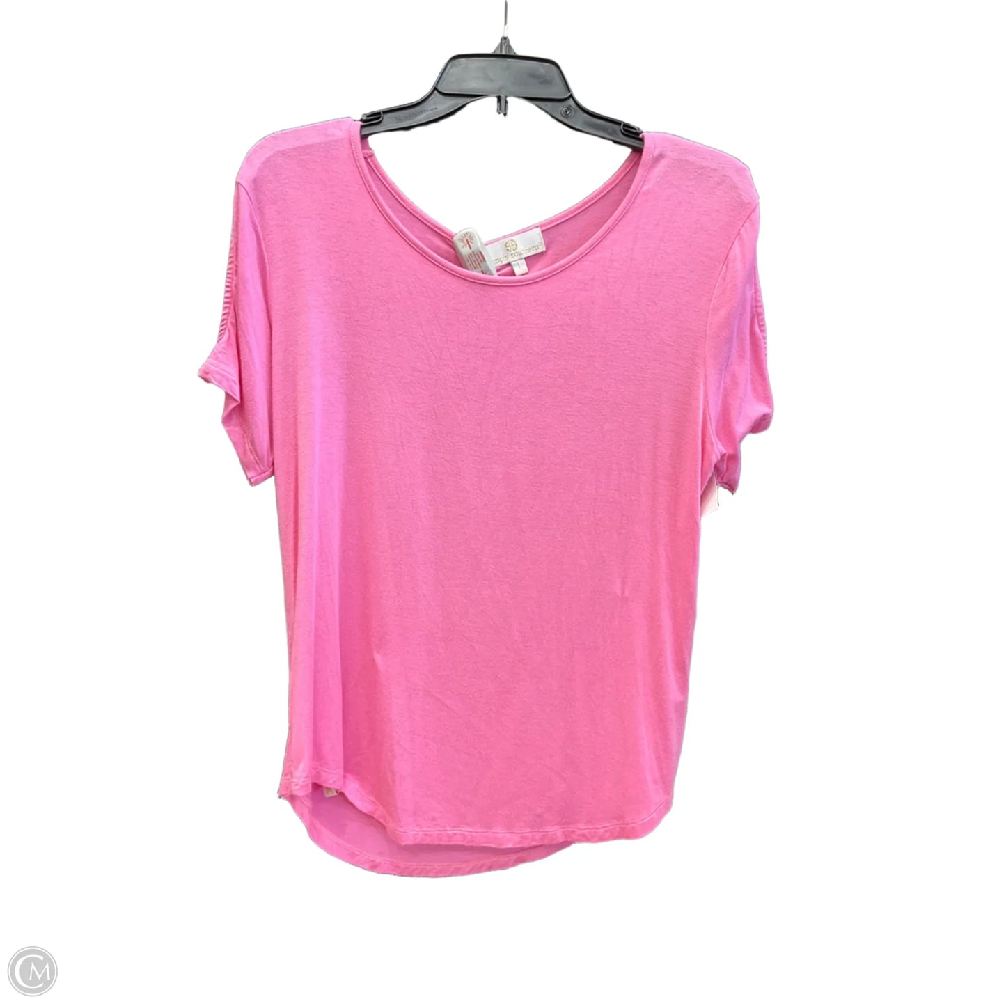 Top Short Sleeve By Simply Southern In Pink, Size: L
