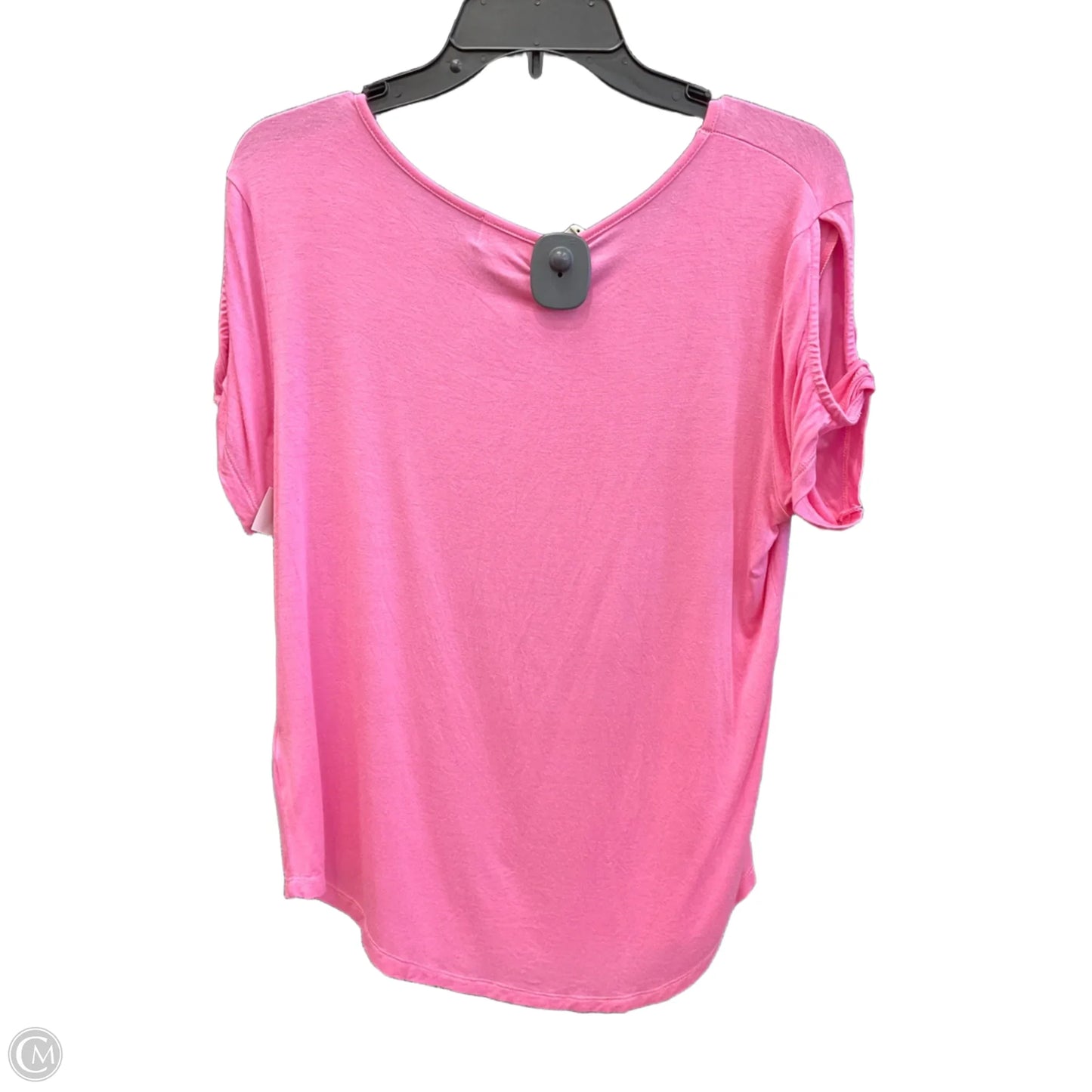 Top Short Sleeve By Simply Southern In Pink, Size: L
