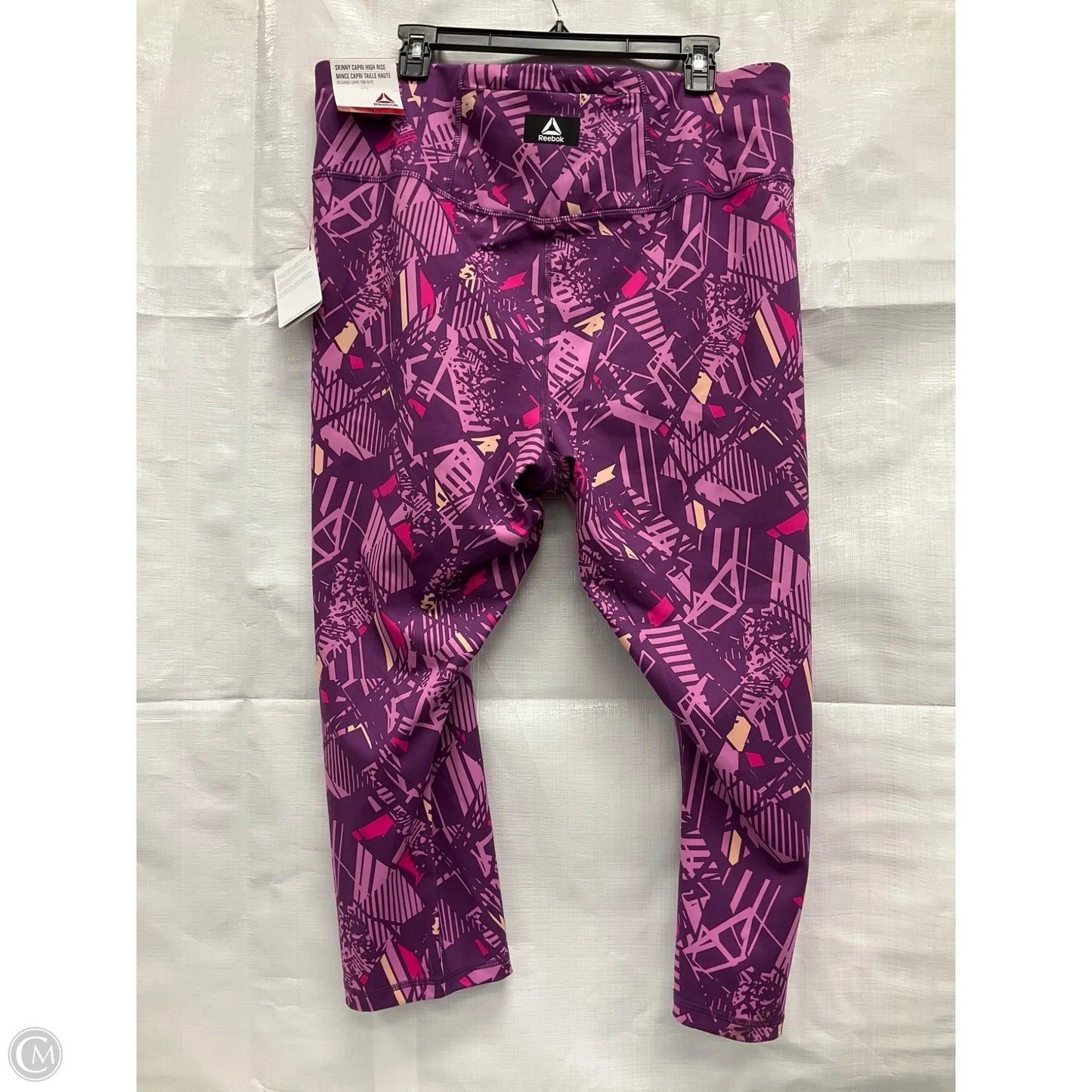 Athletic Leggings Capris By Reebok In Purple, Size: 3x