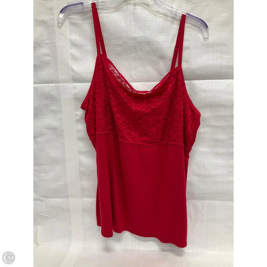 Top Sleeveless By Lane Bryant In Red, Size: 1x