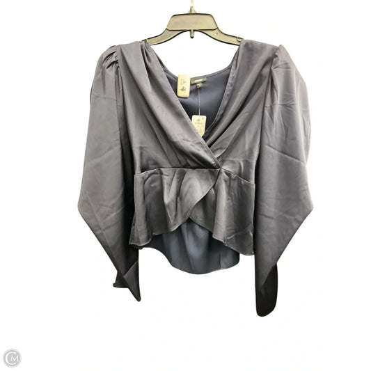 Top Long Sleeve By Express In Navy, Size: Xs