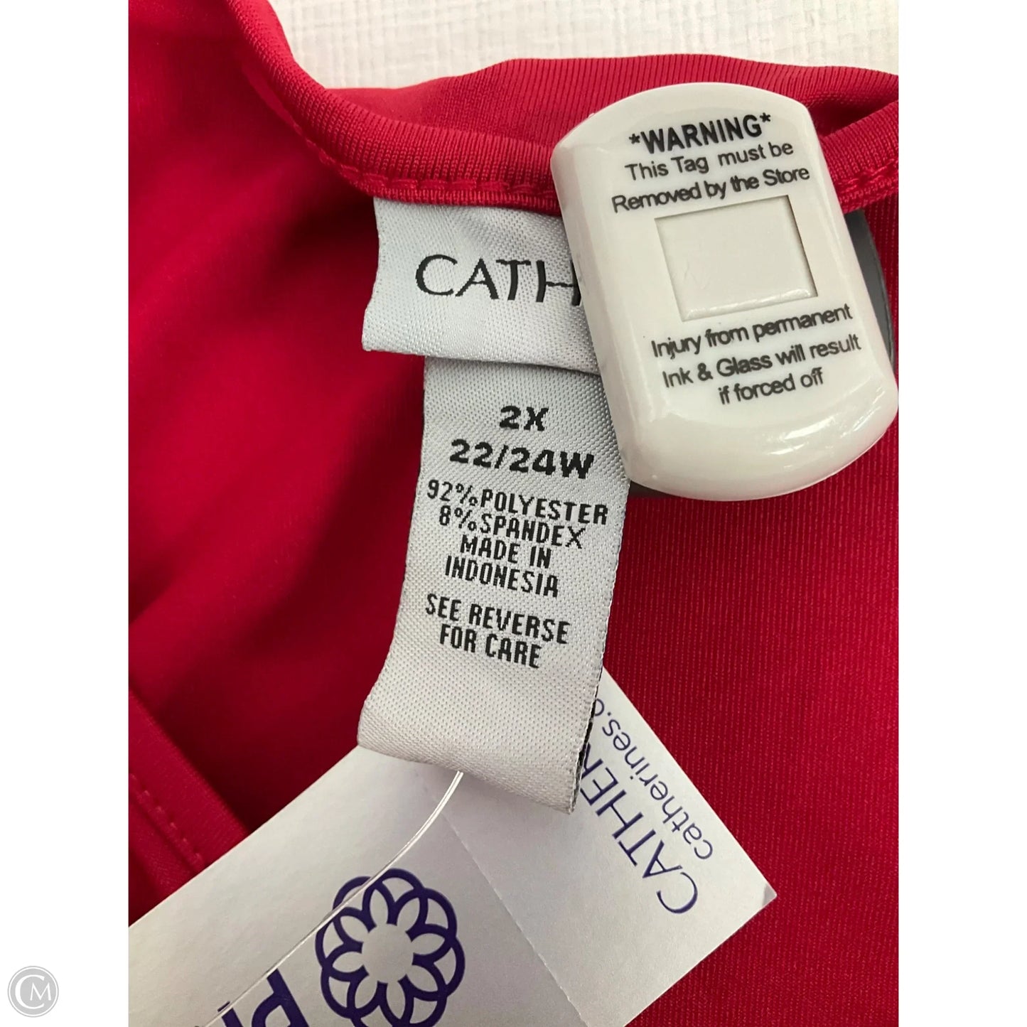 Top Sleeveless By Catherines In Red, Size: 2x