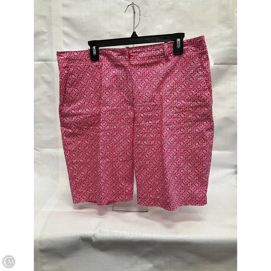 Shorts By Talbots In Pink & White, Size: 12