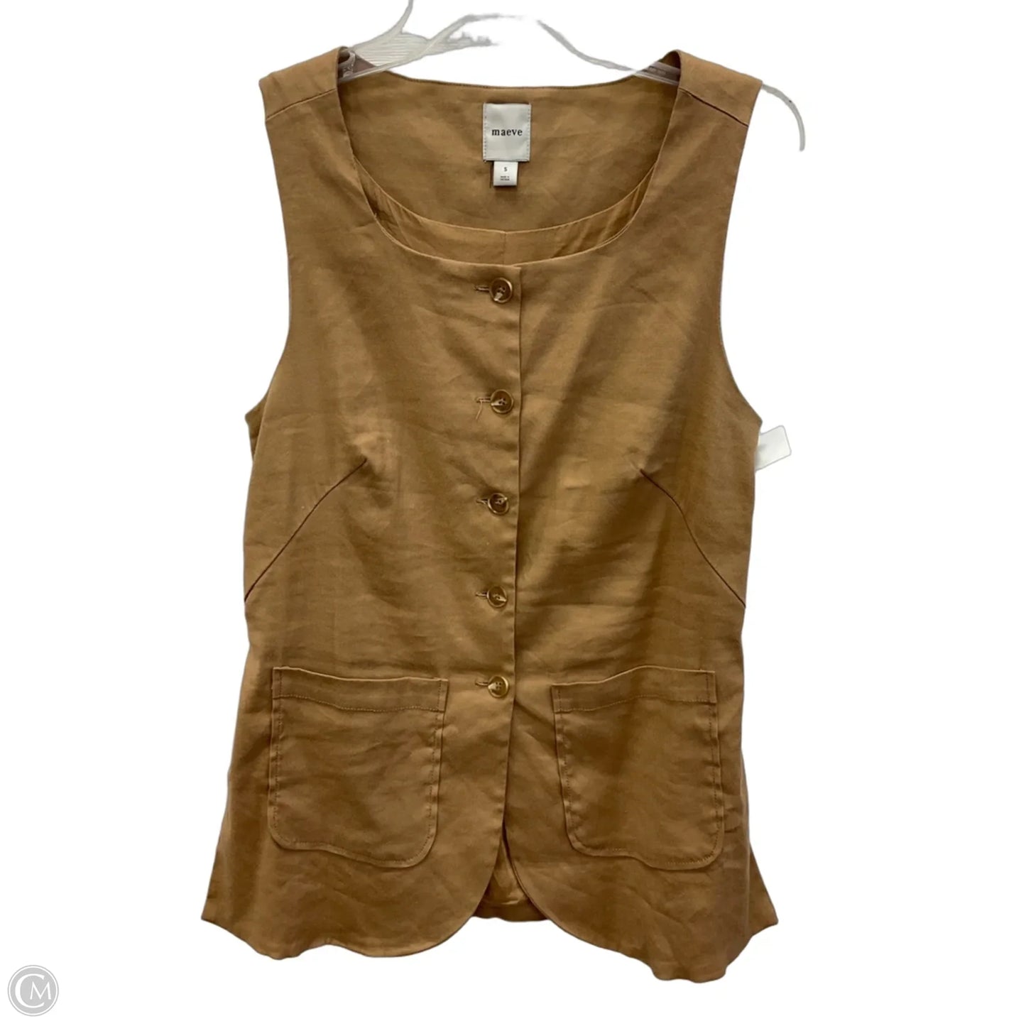 Dress Casual Short By Maeve In Tan, Size: S