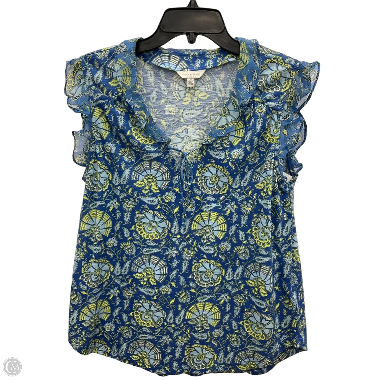 Top Sleeveless By Lucky Brand In Blue, Size: L