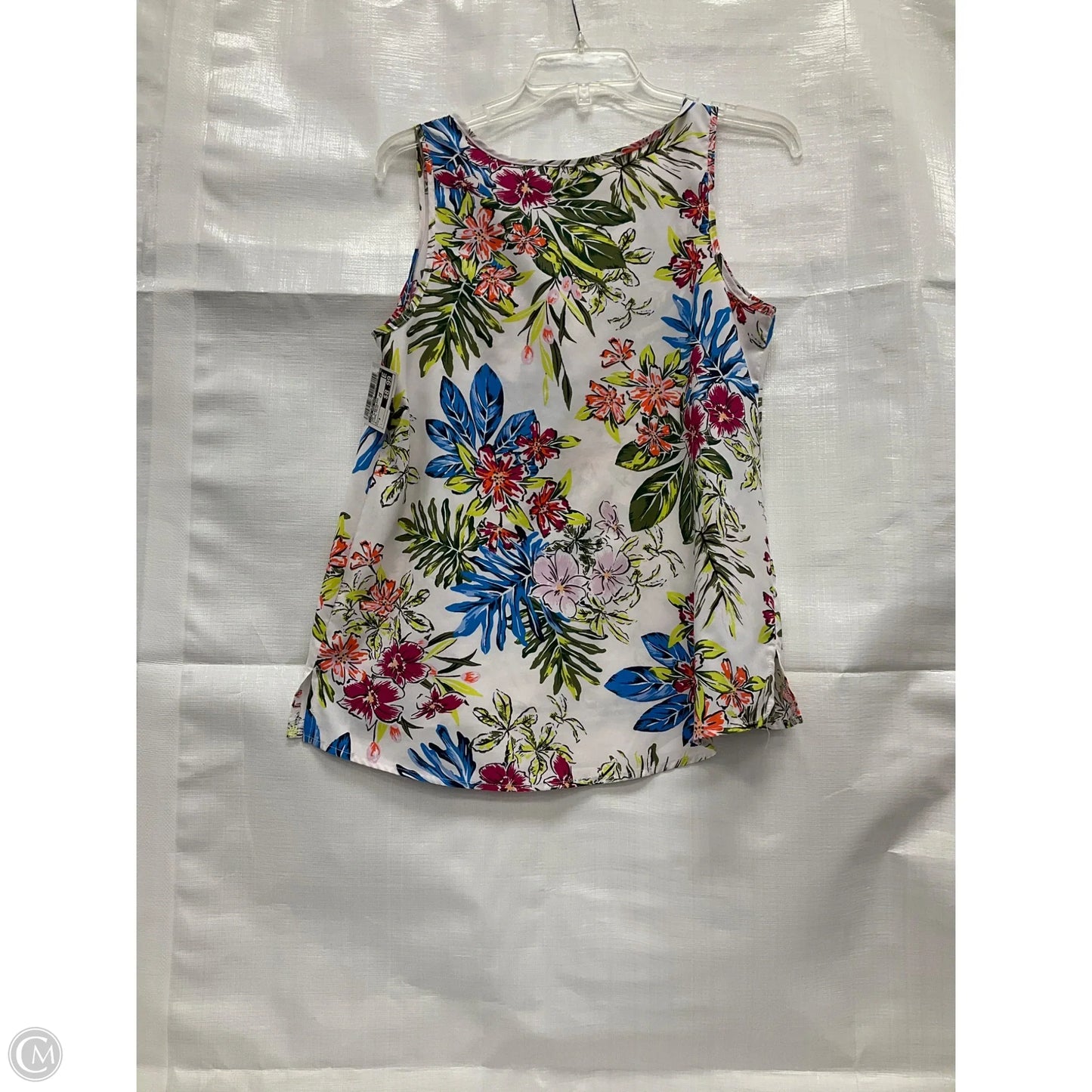 Top Sleeveless By Time And Tru In Floral Print, Size: S
