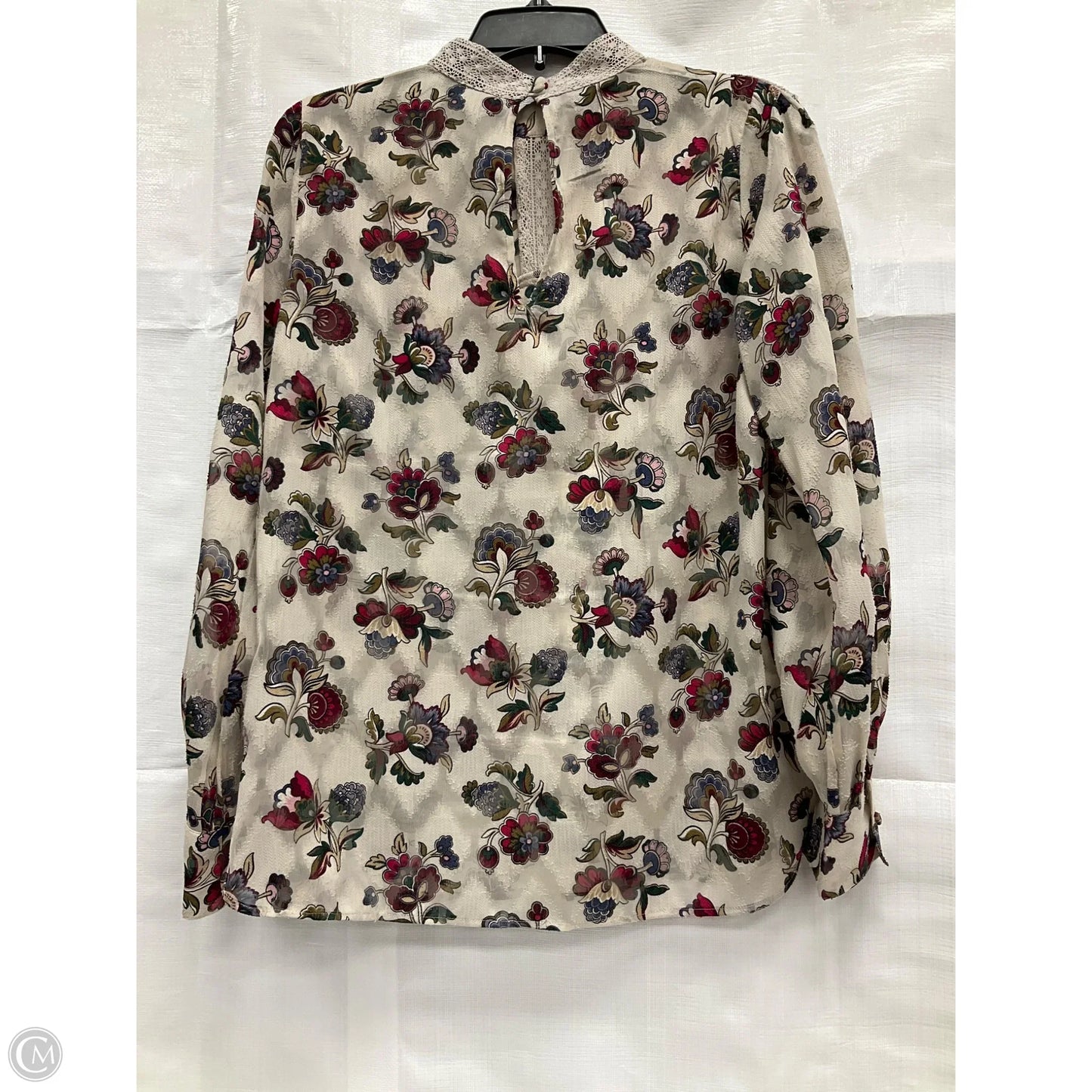 Top Long Sleeve By Ann Taylor In Beige, Size: S