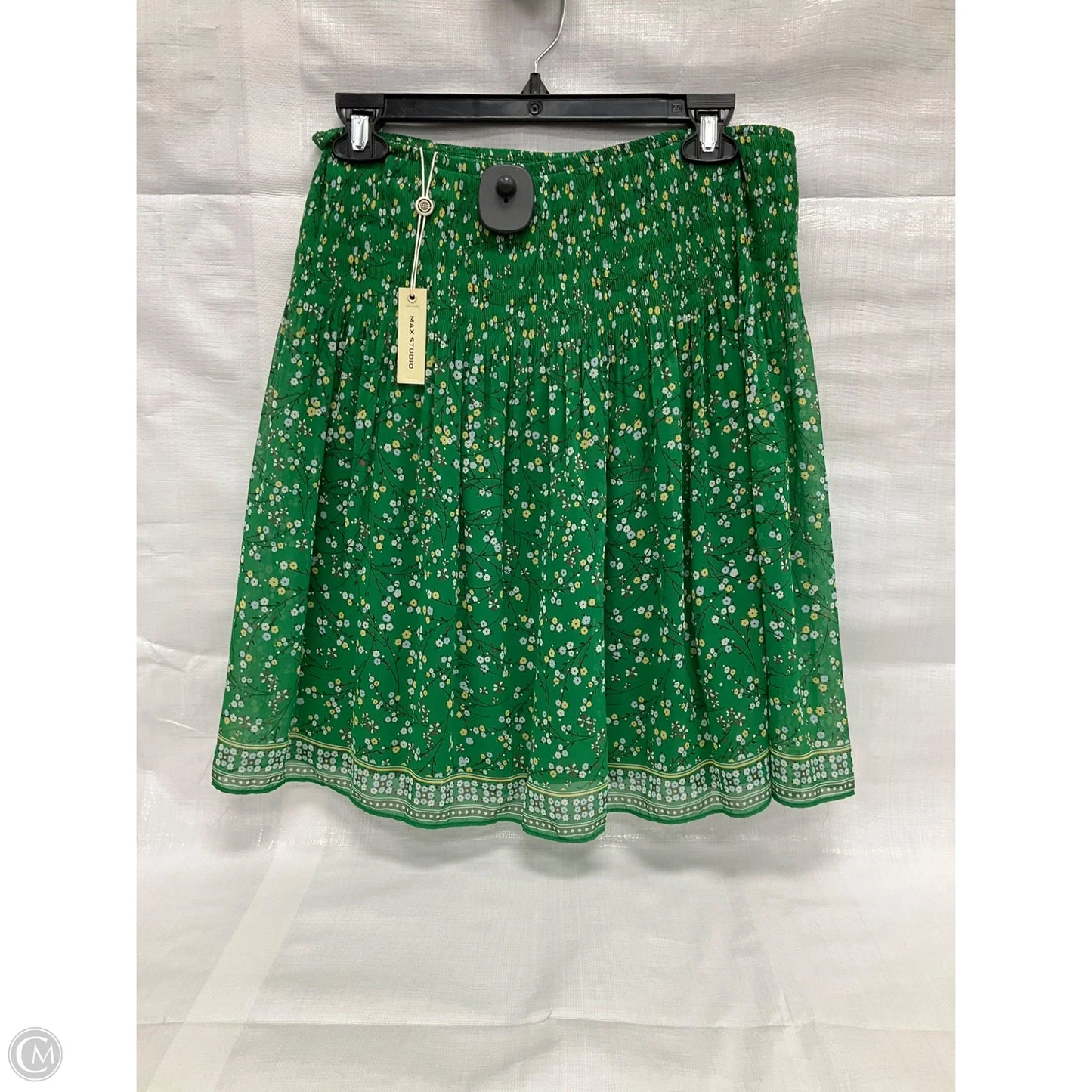 Skirt Mini & Short By Max Studio In Green & Yellow, Size: M