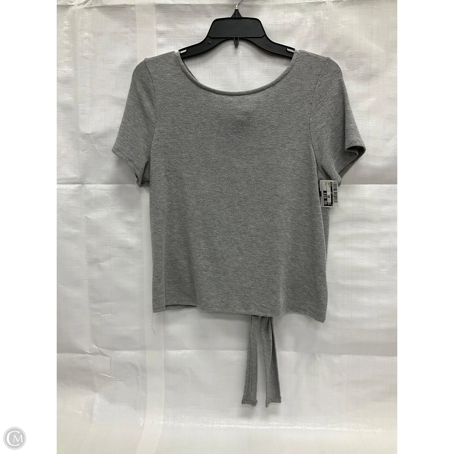 Top Short Sleeve By Alya In Grey, Size: L