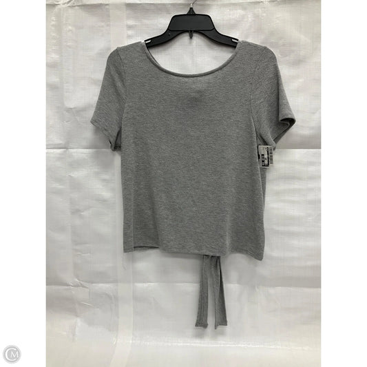 Top Short Sleeve By Alya In Grey, Size: L