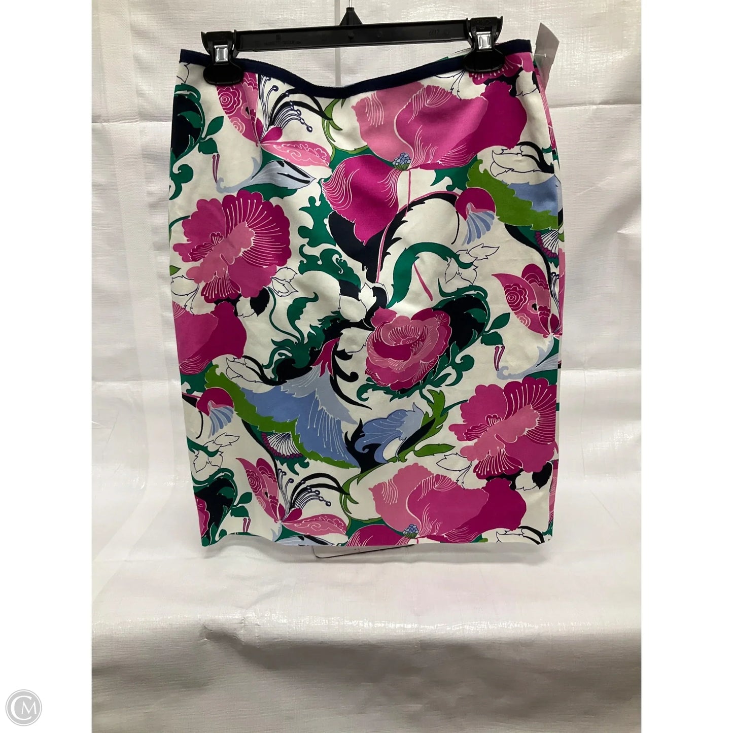 Skirt Midi By Talbots In Blue & Pink, Size: 6petite