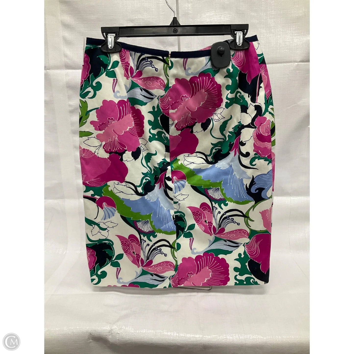 Skirt Midi By Talbots In Blue & Pink, Size: 6petite