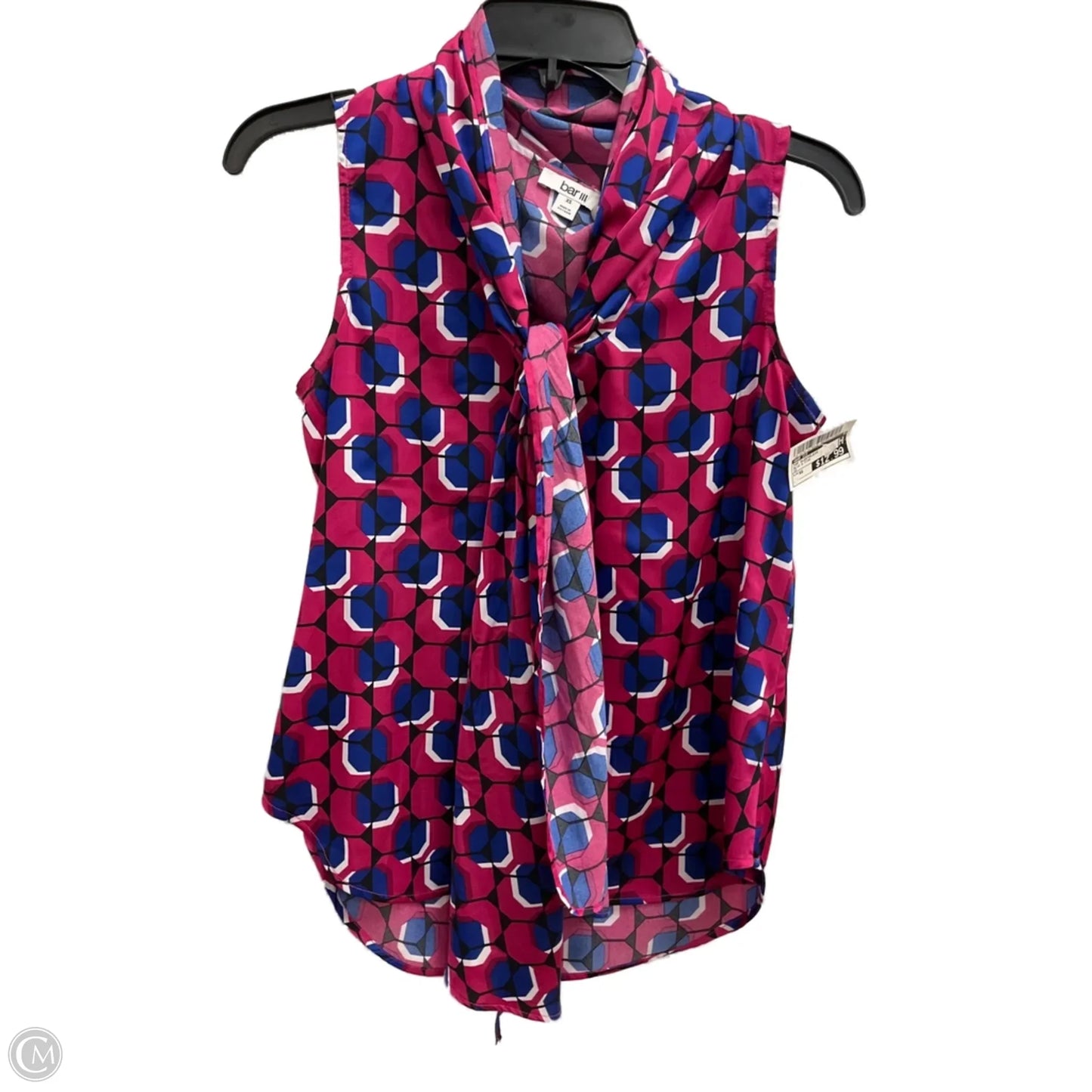 Top Sleeveless By Bar Iii In Blue & Pink, Size: Xs