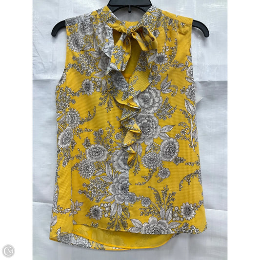 Top Sleeveless By Tommy Hilfiger In Yellow, Size: Xs