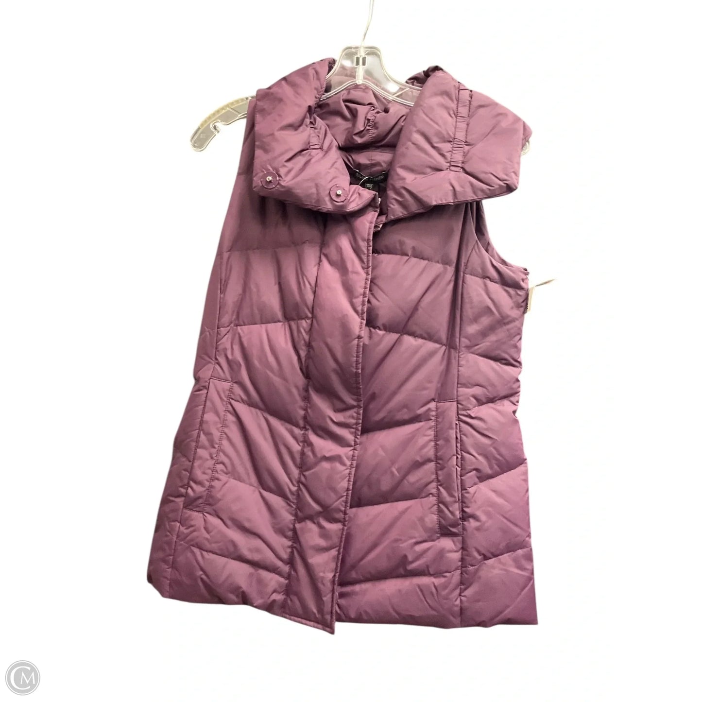 Vest Puffer & Quilted By Eileen Fisher In Purple, Size: Xs