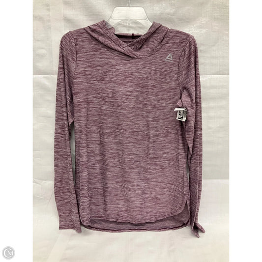 Athletic Top Long Sleeve Hoodie By Reebok In Purple, Size: M