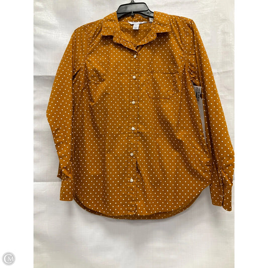Blouse Long Sleeve By Old Navy In Polkadot Pattern, Size: M