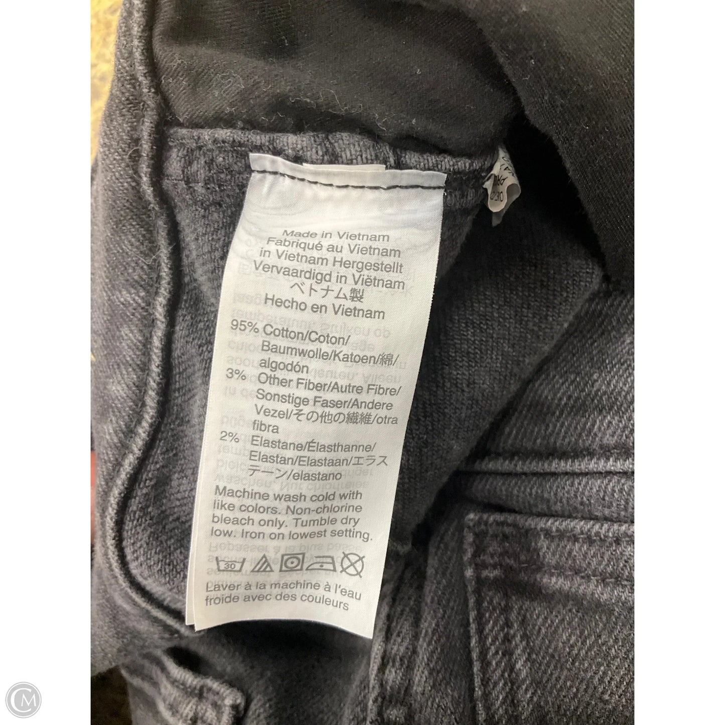 Jeans Skinny By Madewell In Black Denim, Size: 6