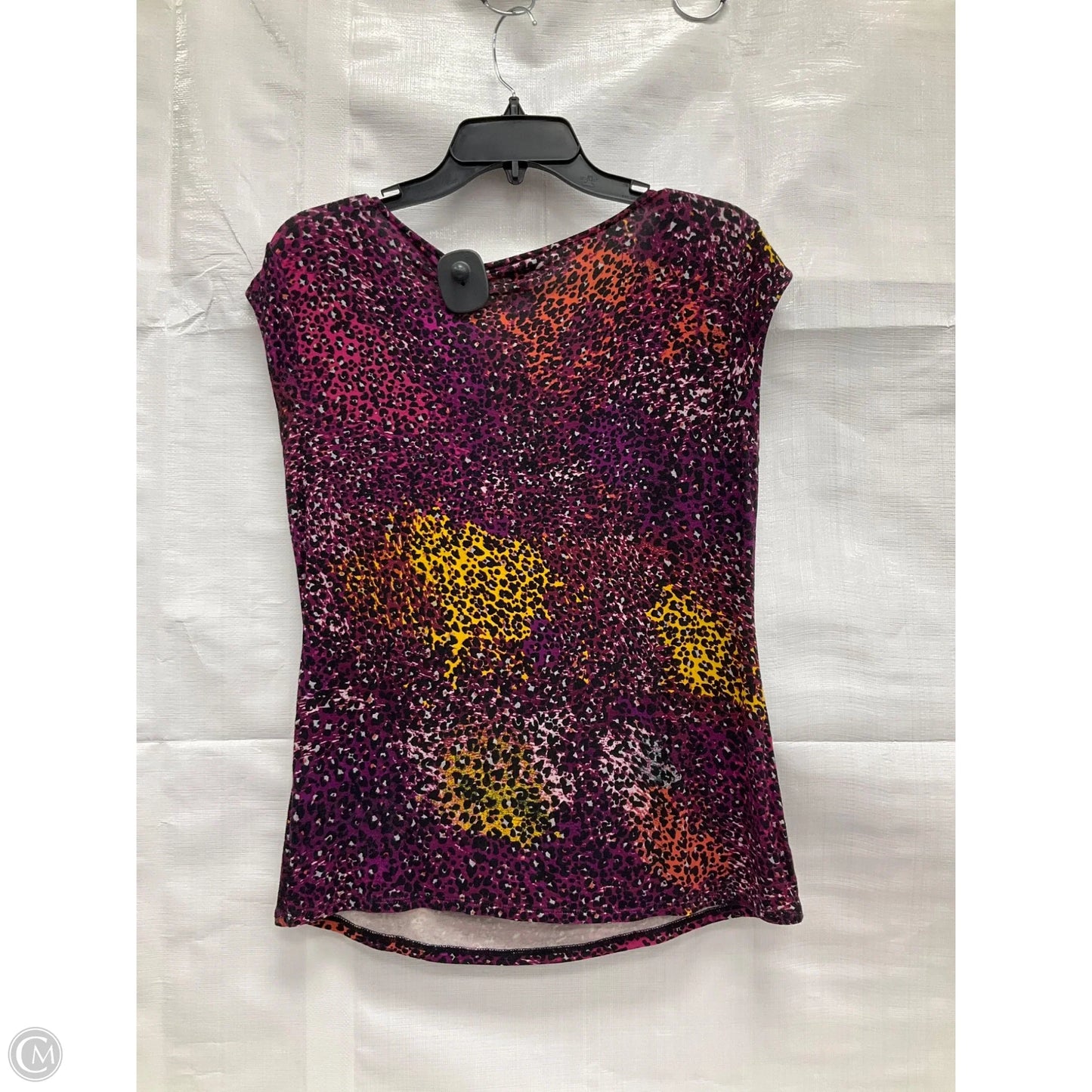 Top Short Sleeve By Premise In Leopard Print, Size: S