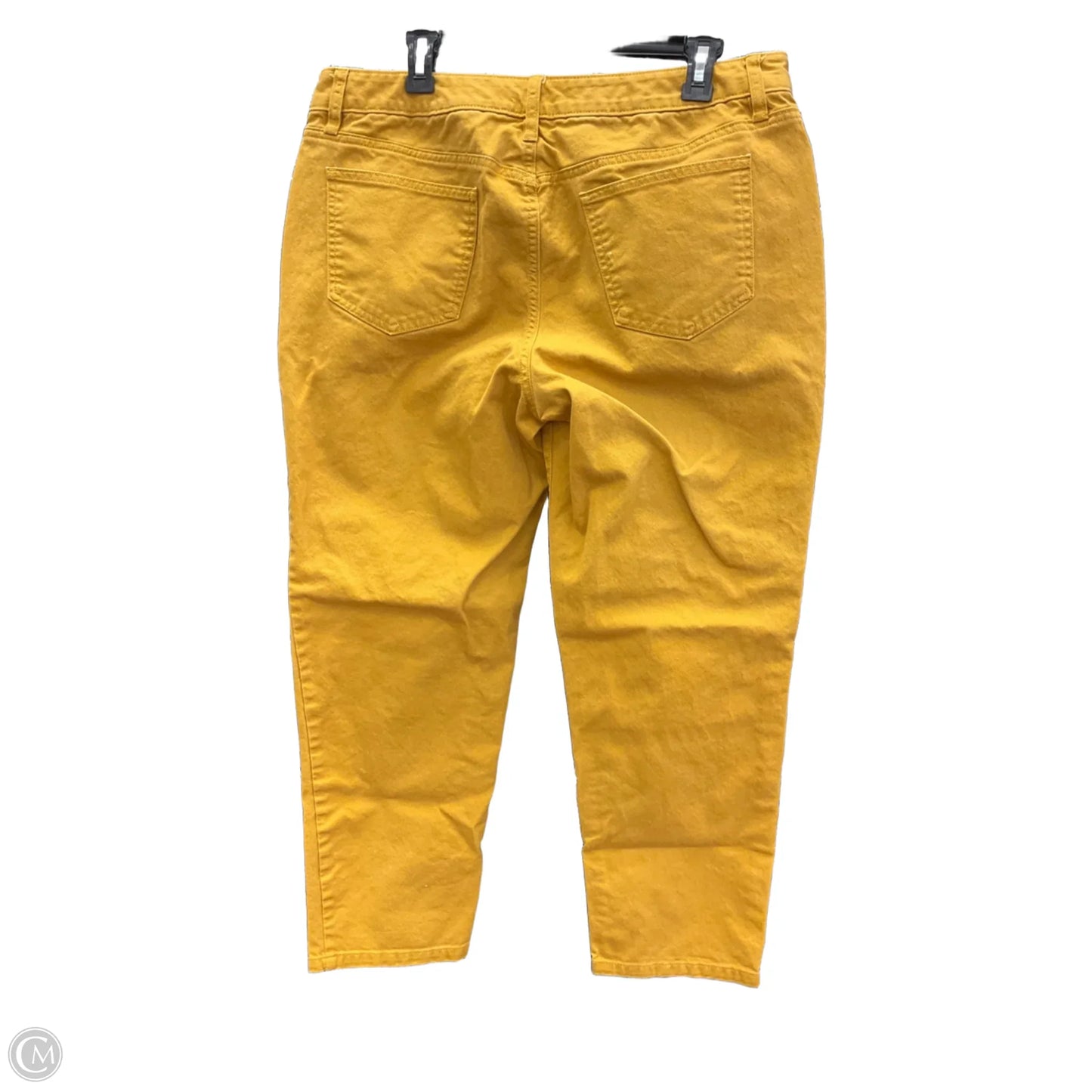 Jeans Straight By Lands End In Yellow, Size: 14