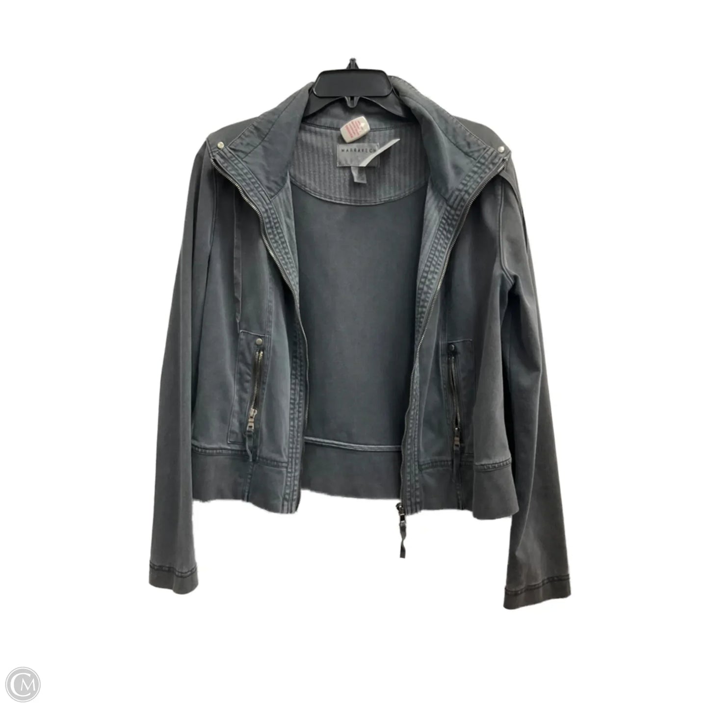 Jacket Moto By Marrakech In Grey, Size: L