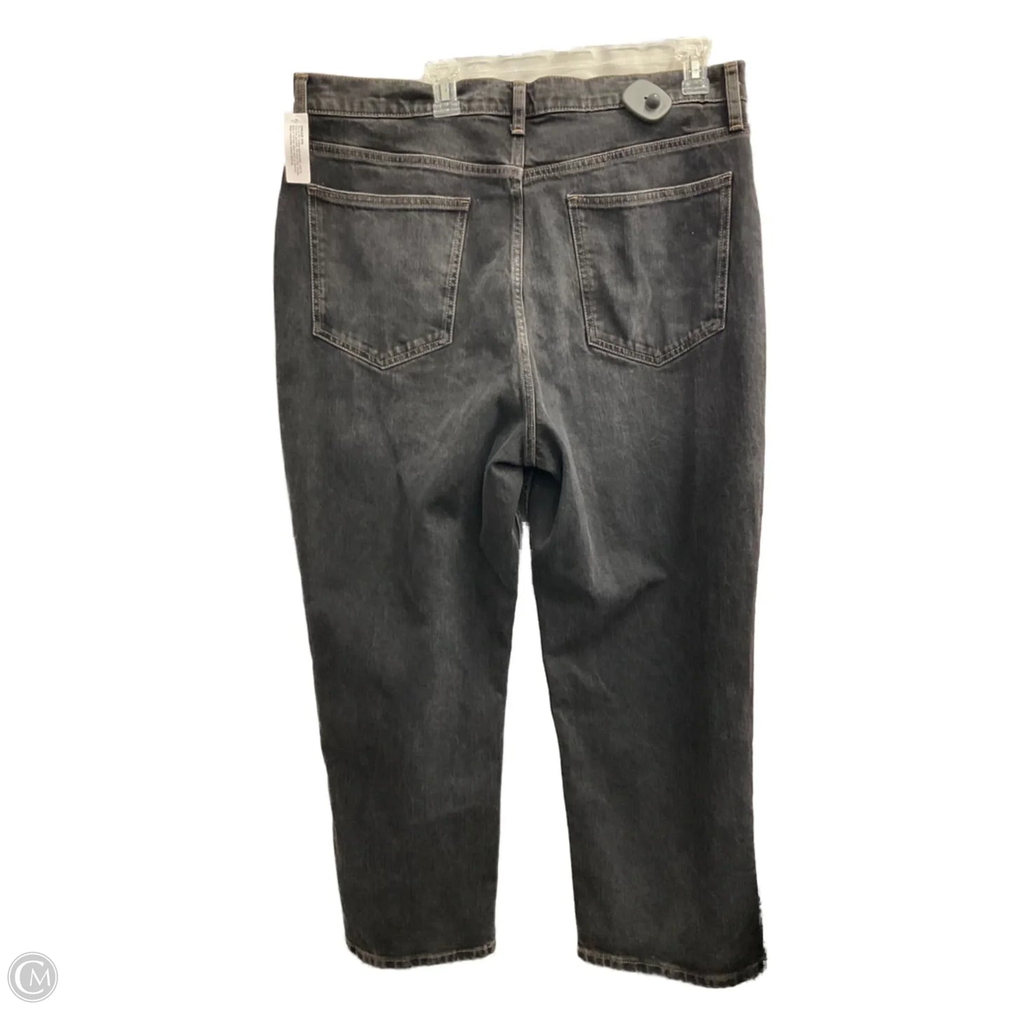 Jeans Straight By Arizona In Black Denim, Size: 18