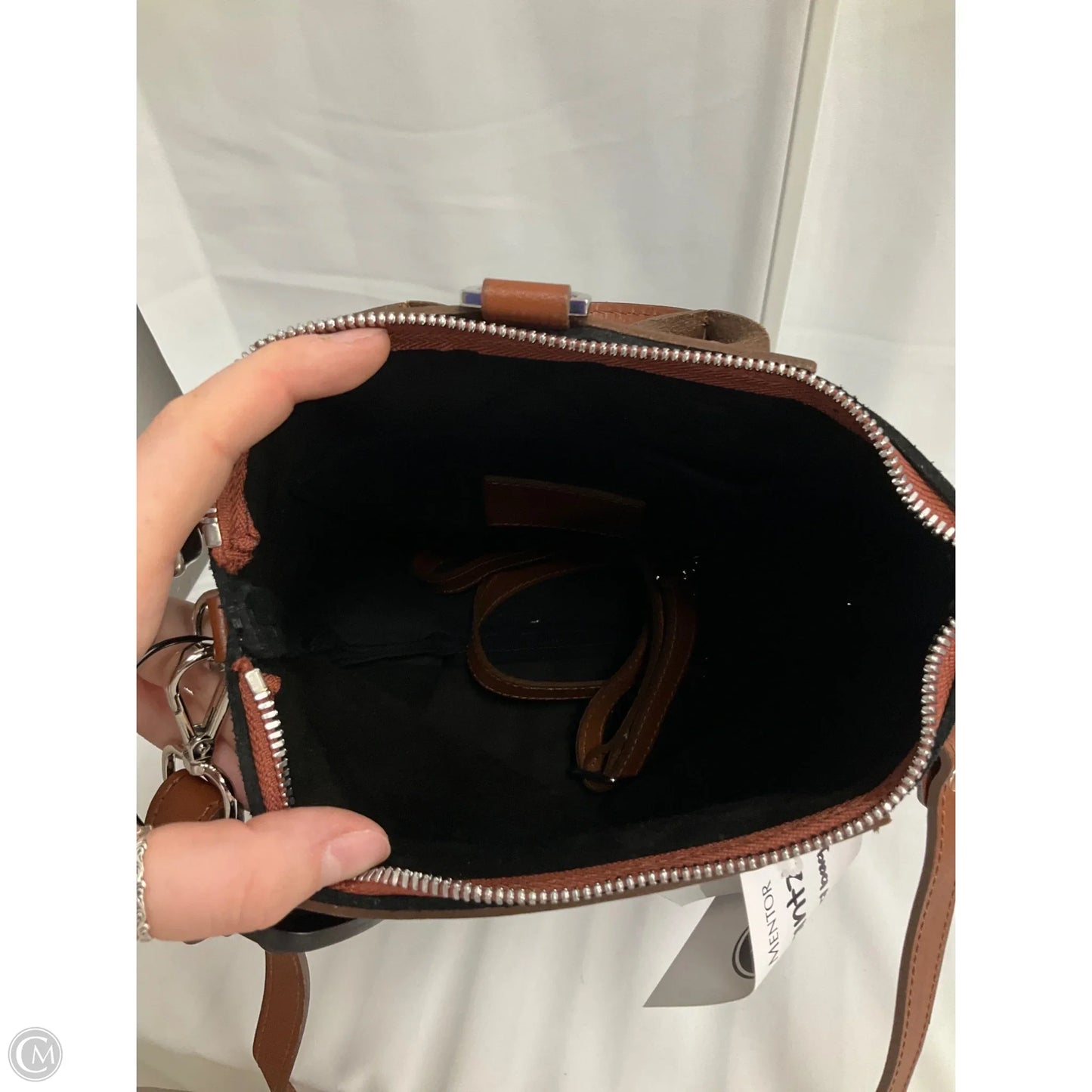 Handbag Leather By Cma, Size: Medium