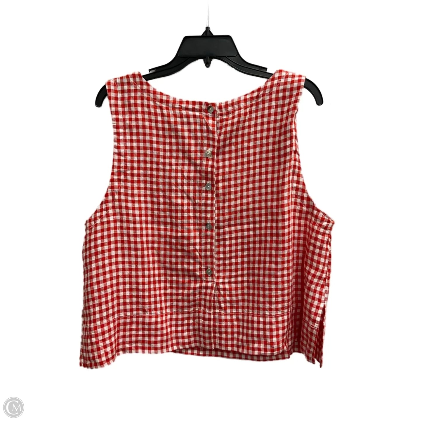 Top Sleeveless By C And C In Plaid Pattern, Size: Xl