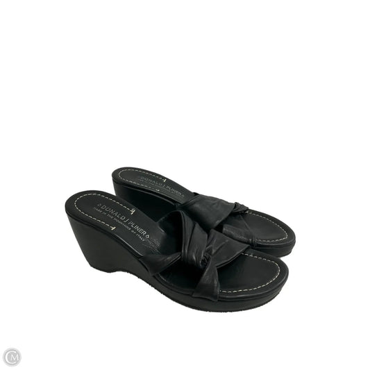 Sandals Heels Wedge By Donald Pliner In Black, Size: 6
