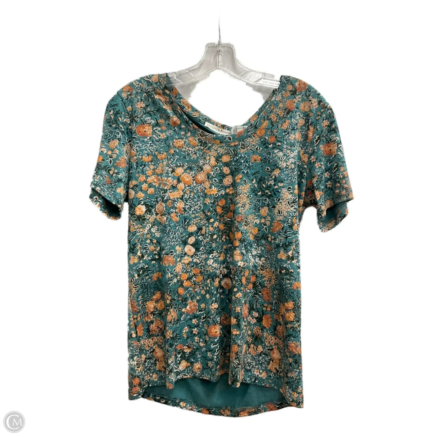 Top Short Sleeve By Peruvian Connection In Floral Print, Size: S